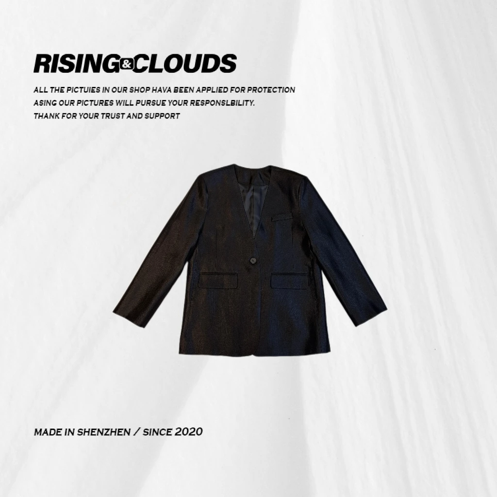 【小法】舒适百搭气质春款V领西服020079GT