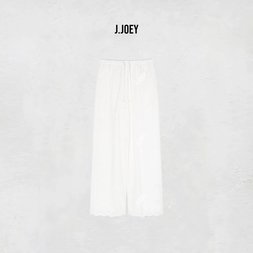 J.JOEY “100棉”时尚夏季新款宽松镂空设计长裤 0927
