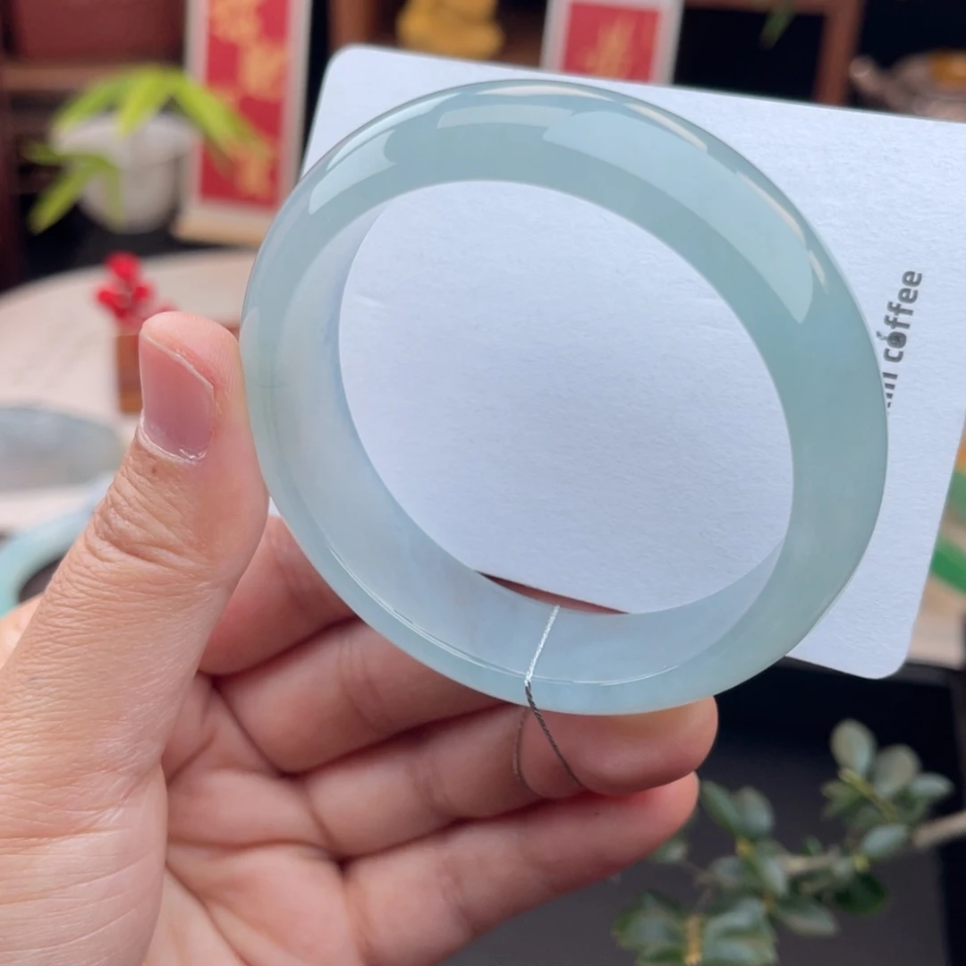 未镶嵌手镯翡翠冰透 蓝晴 轮胎