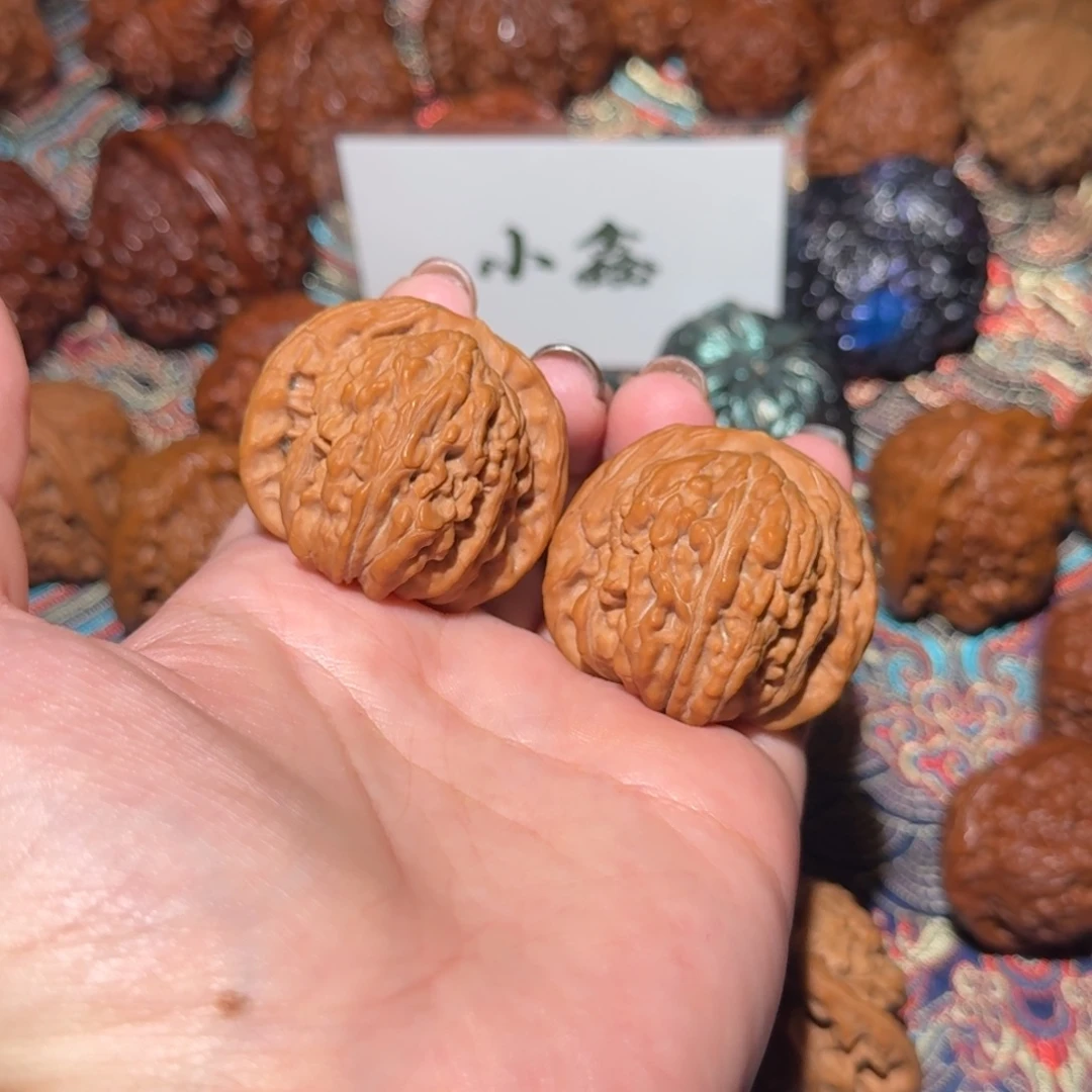 百***一把件核桃1492号39平谷四座楼文玩核桃