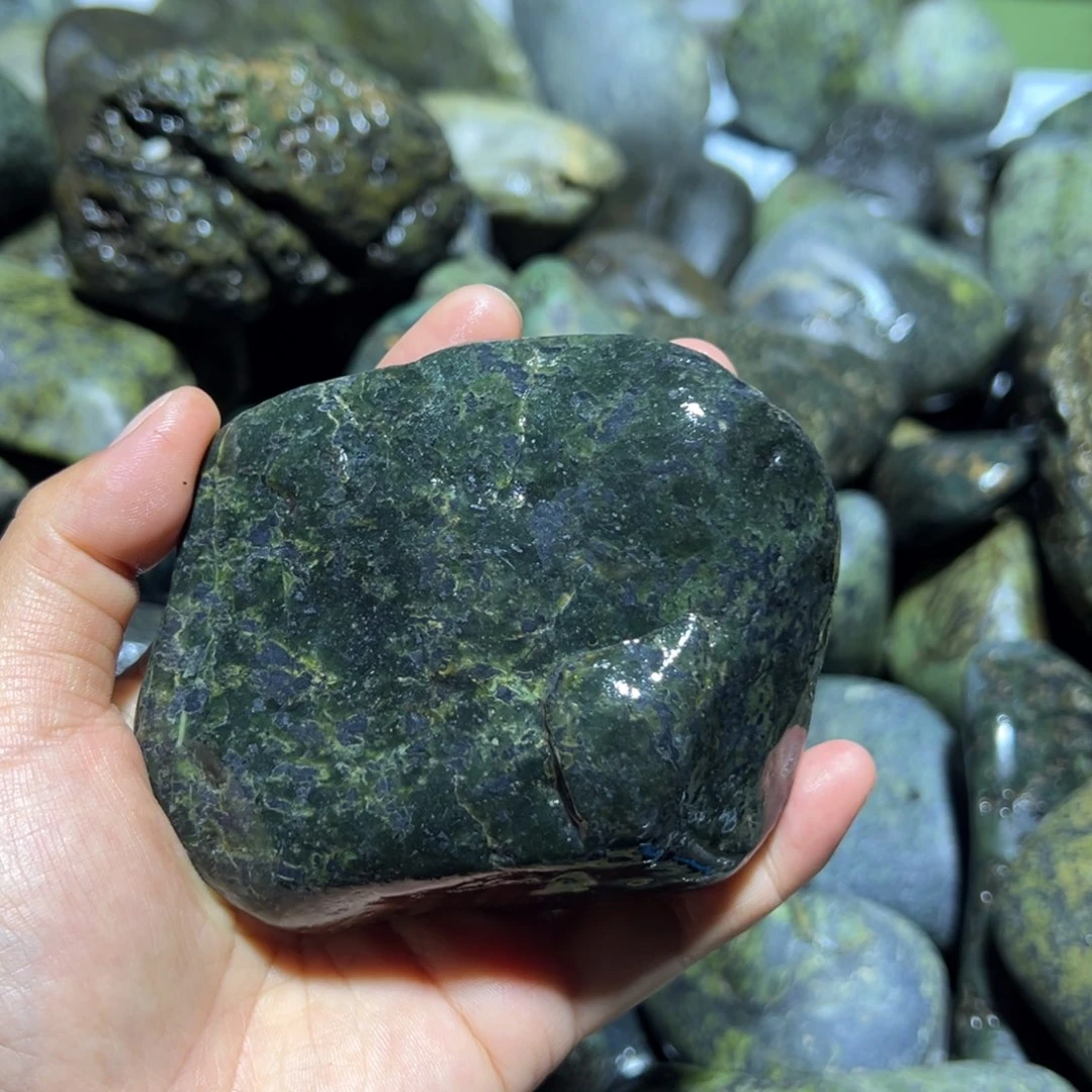 未镶嵌蛇纹石玉西藏藏玉药王石用****4