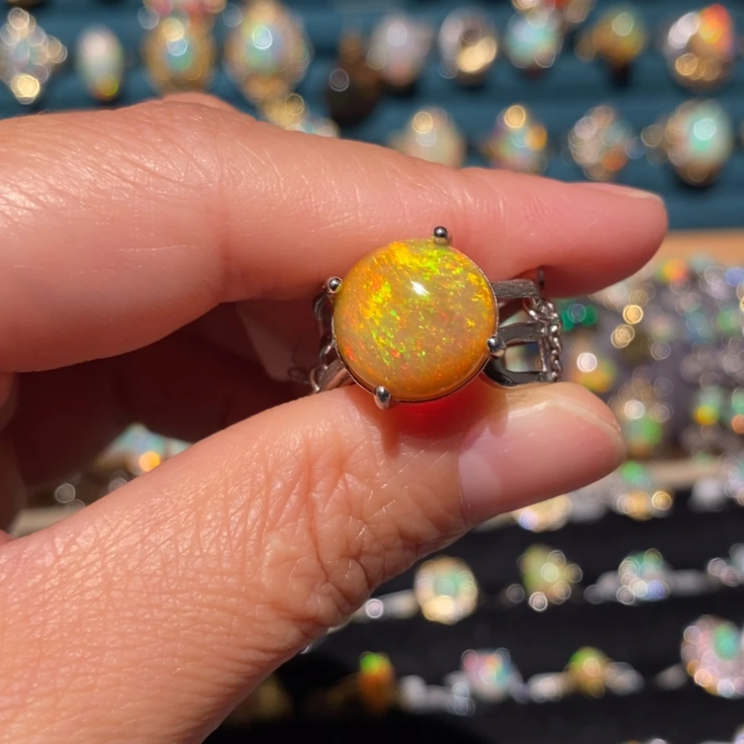 欧泊银S925镶嵌戒指