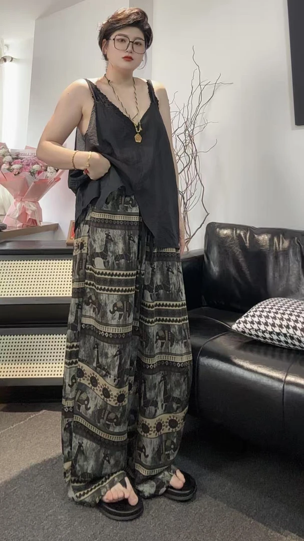 SHUANG洲：2025夏季复古百搭显瘦防嗮防蚊裤子