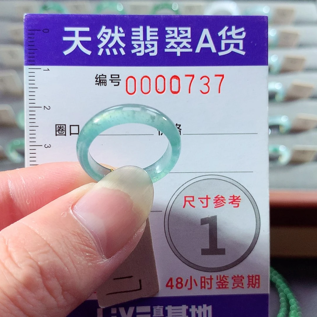 翡翠未镶嵌戒指17号