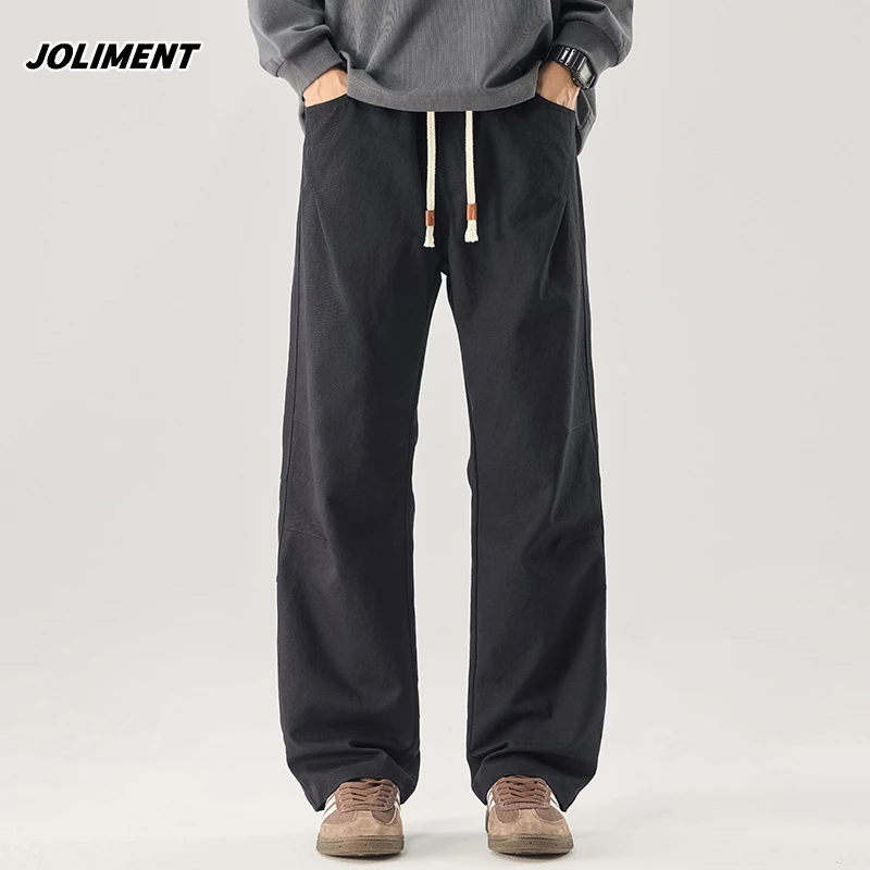 JOLIMENT工装裤男春秋垂感直筒宽松阔腿裤美式复古潮牌潮流休闲裤