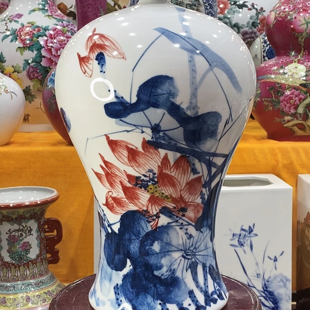 摆件糯***子景德镇陶瓷梅瓶