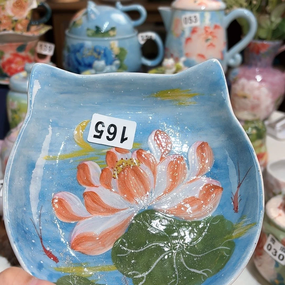 景德镇手绘高温釉下彩陶瓷茶具