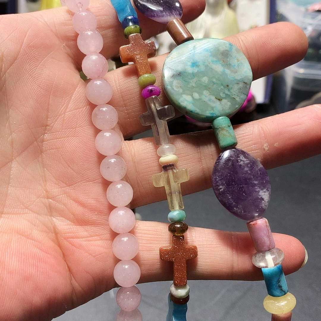 未镶嵌手串玛瑙/玉髓三条散珠