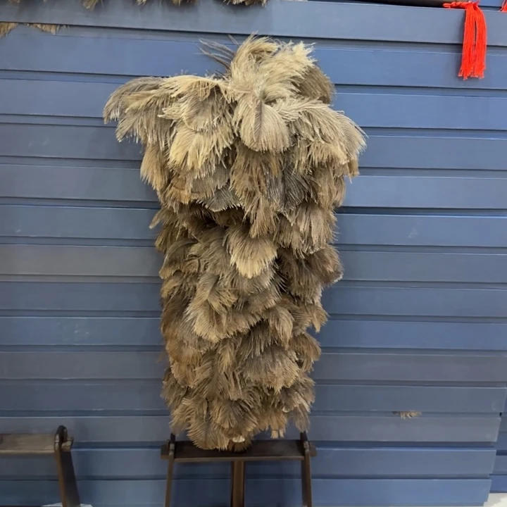 乌木紫光檀灰色驼毛掸子长不带掸子架