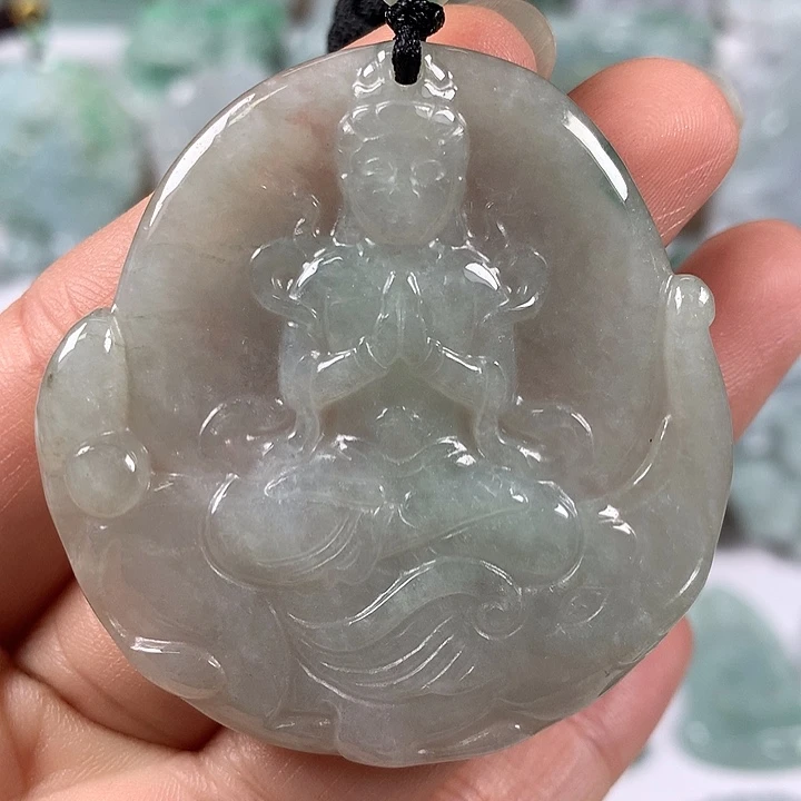 翡翠未镶嵌颈饰普贤菩萨福利