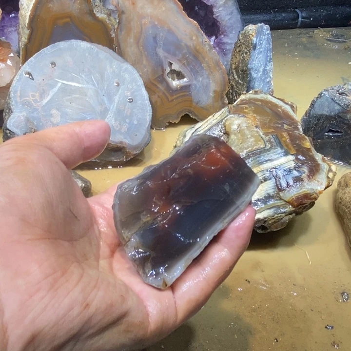 未镶嵌玛瑙/玉髓珠宝半成品