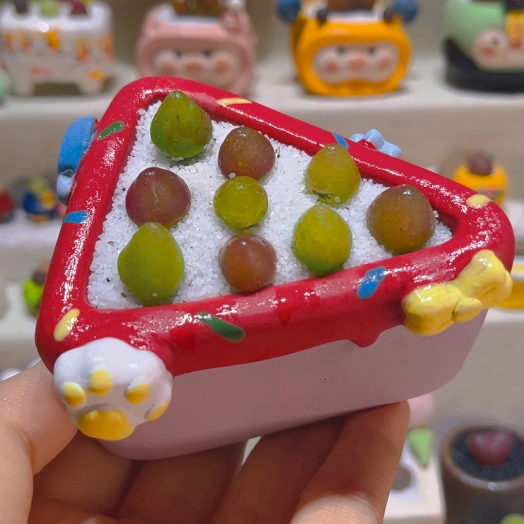 052高端多肉带盆带土手工盆