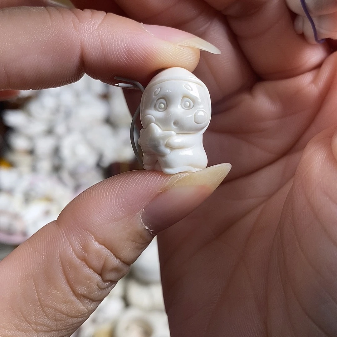 鹿骨把件16号星星人