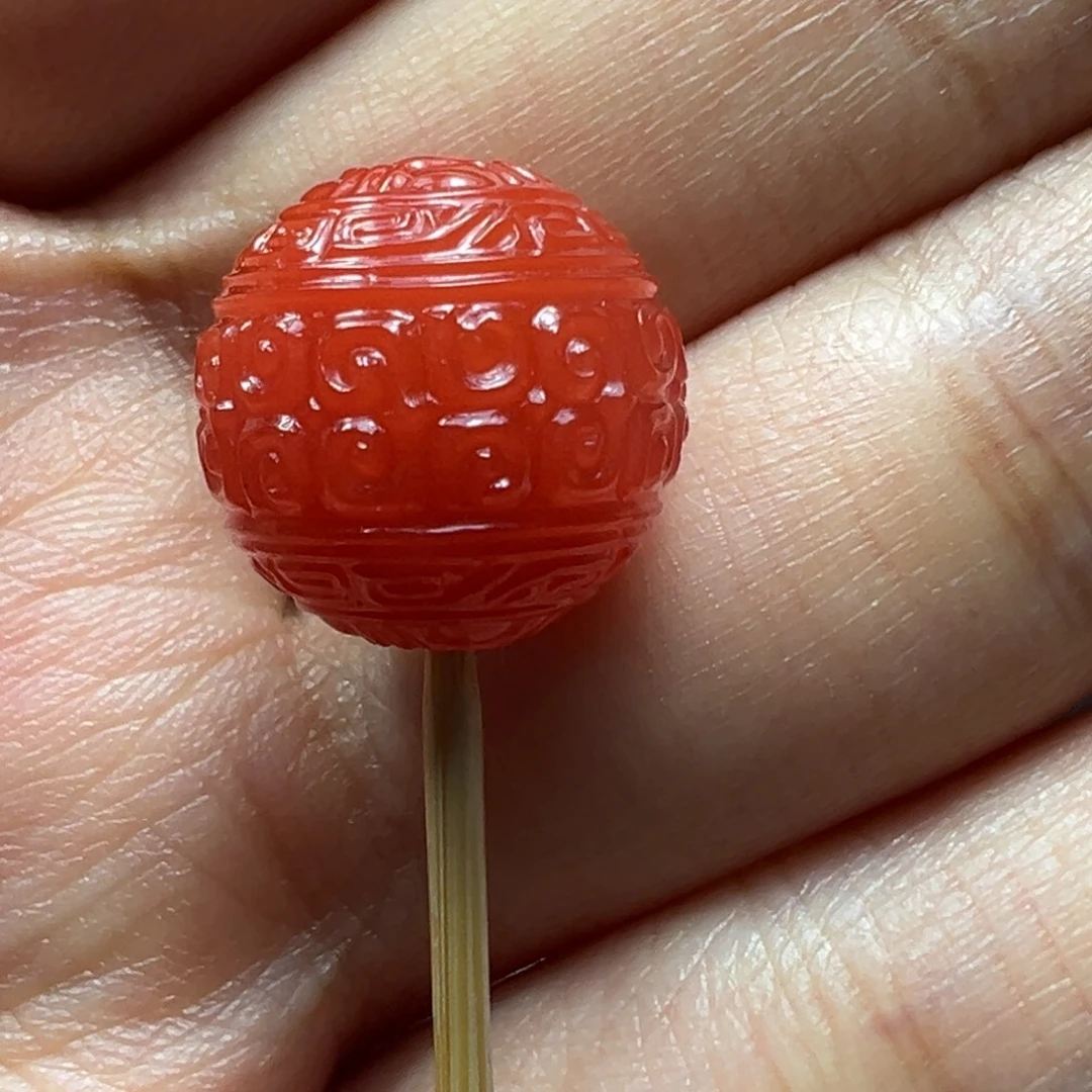未镶嵌回纹珠南红玛瑙
