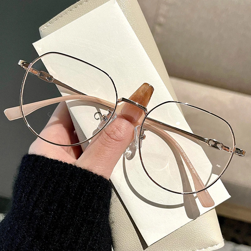 2025新款金属眼镜小菱形文艺百搭防蓝光眼镜可配近视片眼镜框