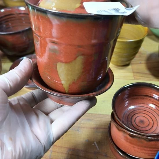 浮***墨瓷片磁州窑五厂盘碗壶杯有瑕疵