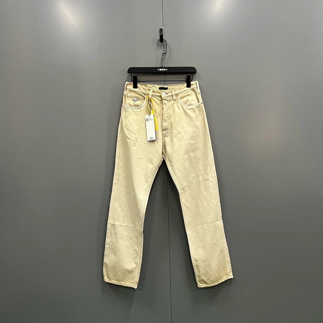 99新 Prada/普拉达 q211 三角标logo长裤 30码/ ki302419