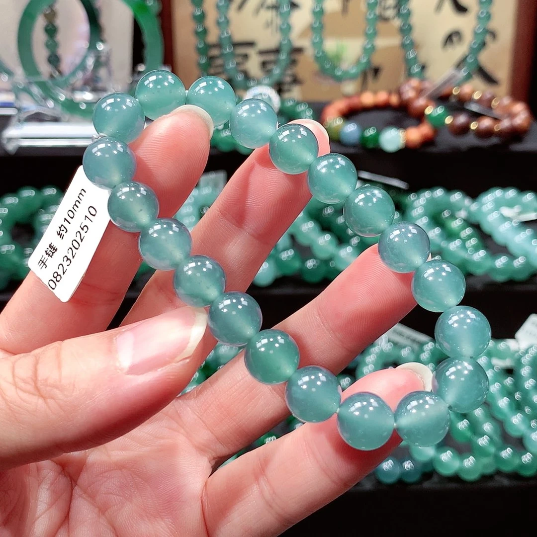 翡翠未镶嵌手链卡9.9