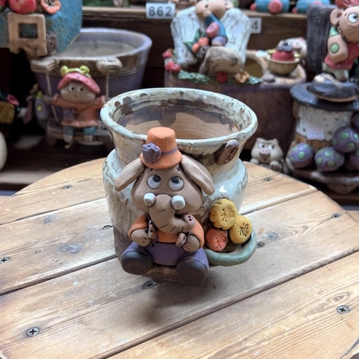 嘻哈多肉花盆百搭