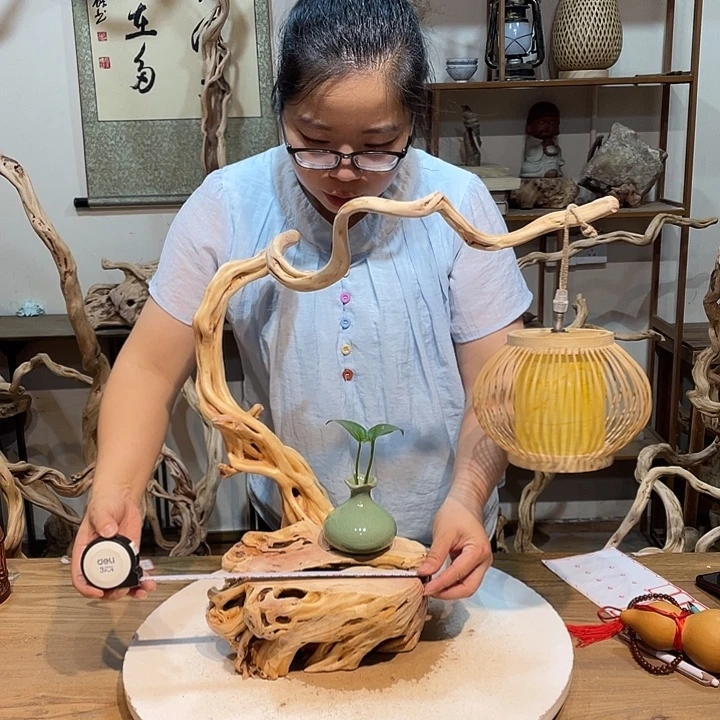 香榧木杜鹃根根艺摆件