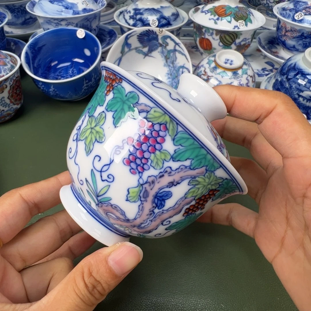 景德镇纯手工纯手绘茶具木木91