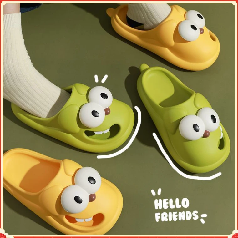 大眼狗拖鞋可爱卡通凉拖鞋STXY女夏季居家室内防滑外穿包头【咪旺】