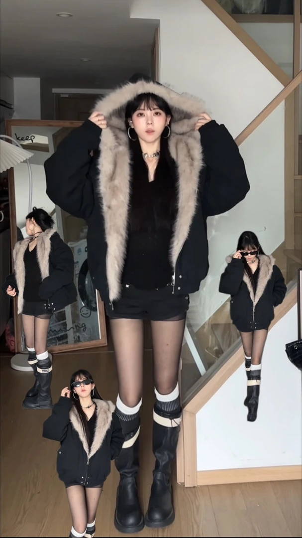 冬季新款座山雕加绒加厚外套男女秋冬美式cleanfit工装夹克棉服