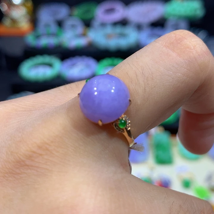 翡翠18K金镶嵌手链翡翠