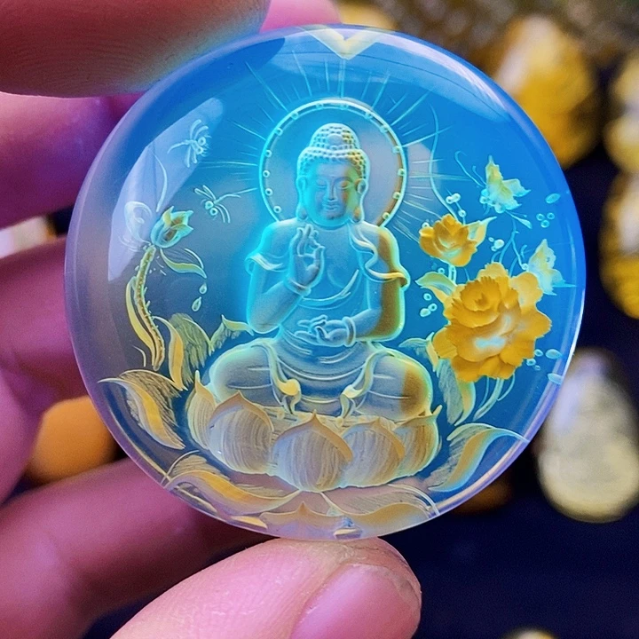 蓝珀未镶嵌吊坠(不含链)