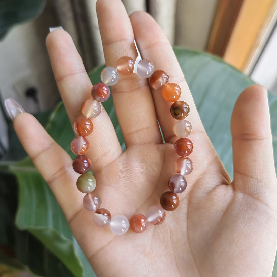 川料原矿南红冰飘手串（定向与世无争）