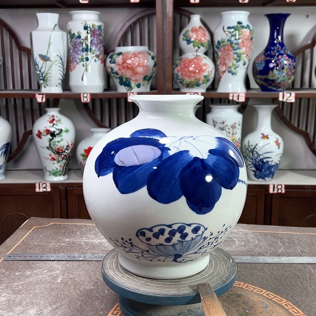 陶摆件景德镇陶瓷石莲子