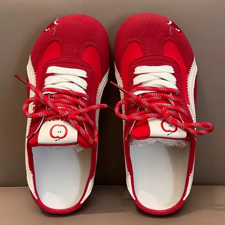 （多多鞋服E-28）厚底德训鞋女款25款运动休闲鞋百搭网红平底半拖鞋