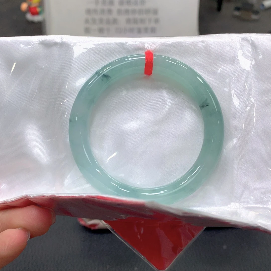 翡翠未镶嵌手镯52圆6号链接