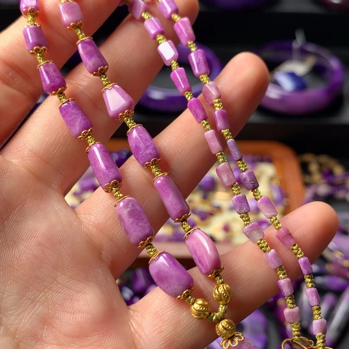 苏纪石（舒俱来）项链18K金镶嵌