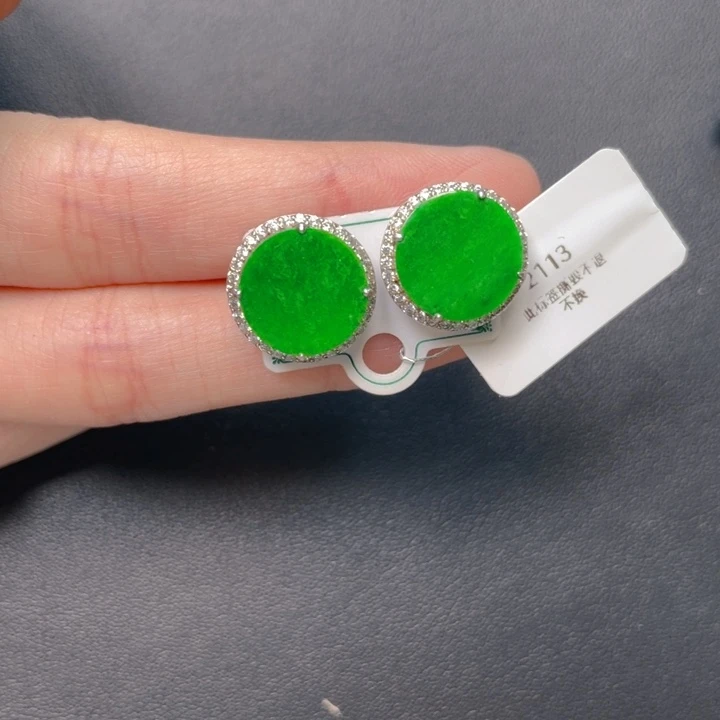 温***虎翡翠银S925镶嵌吊坠(不含链)