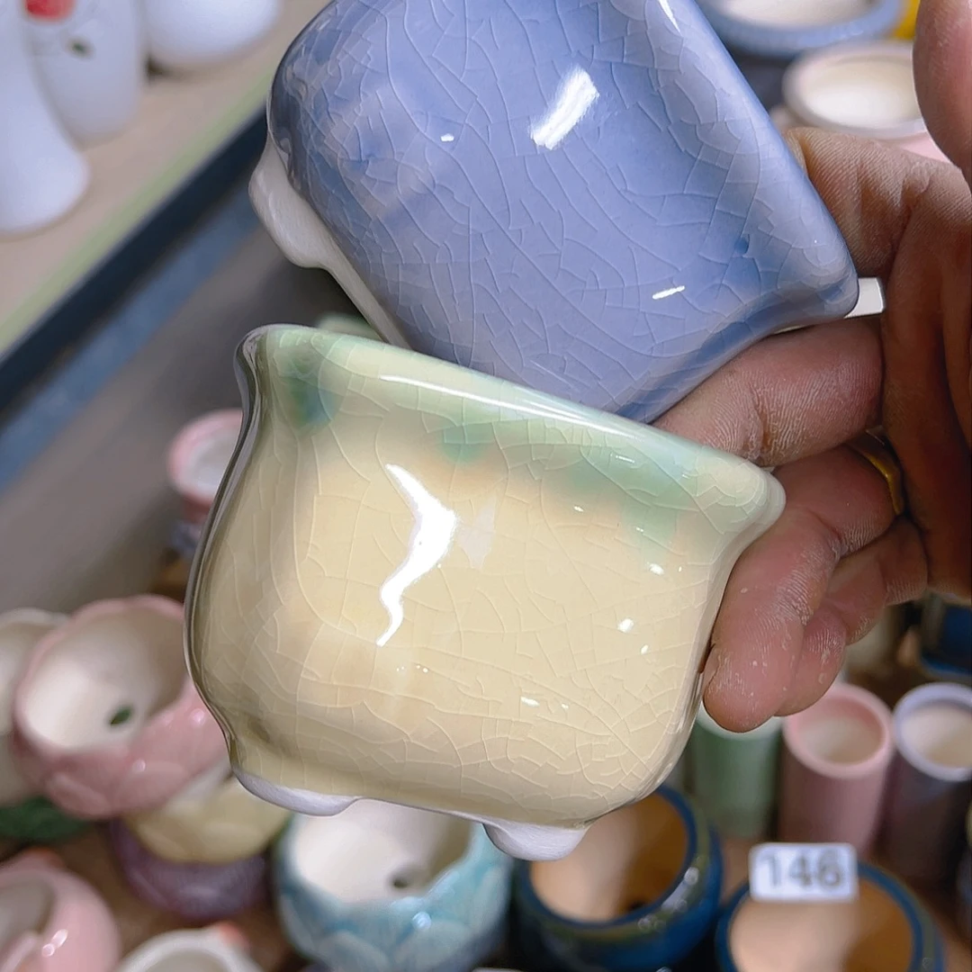 红陶陶瓷花盆当场满12包邮