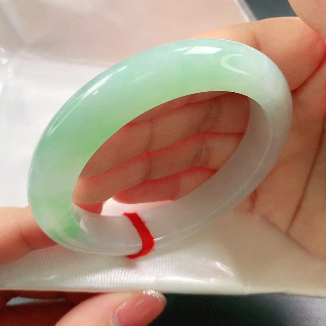 翡翠未镶嵌手镯半山水801723号03