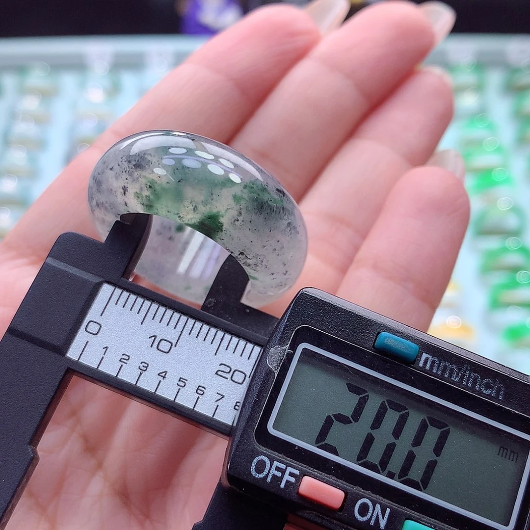 翡翠未镶嵌戒指23号