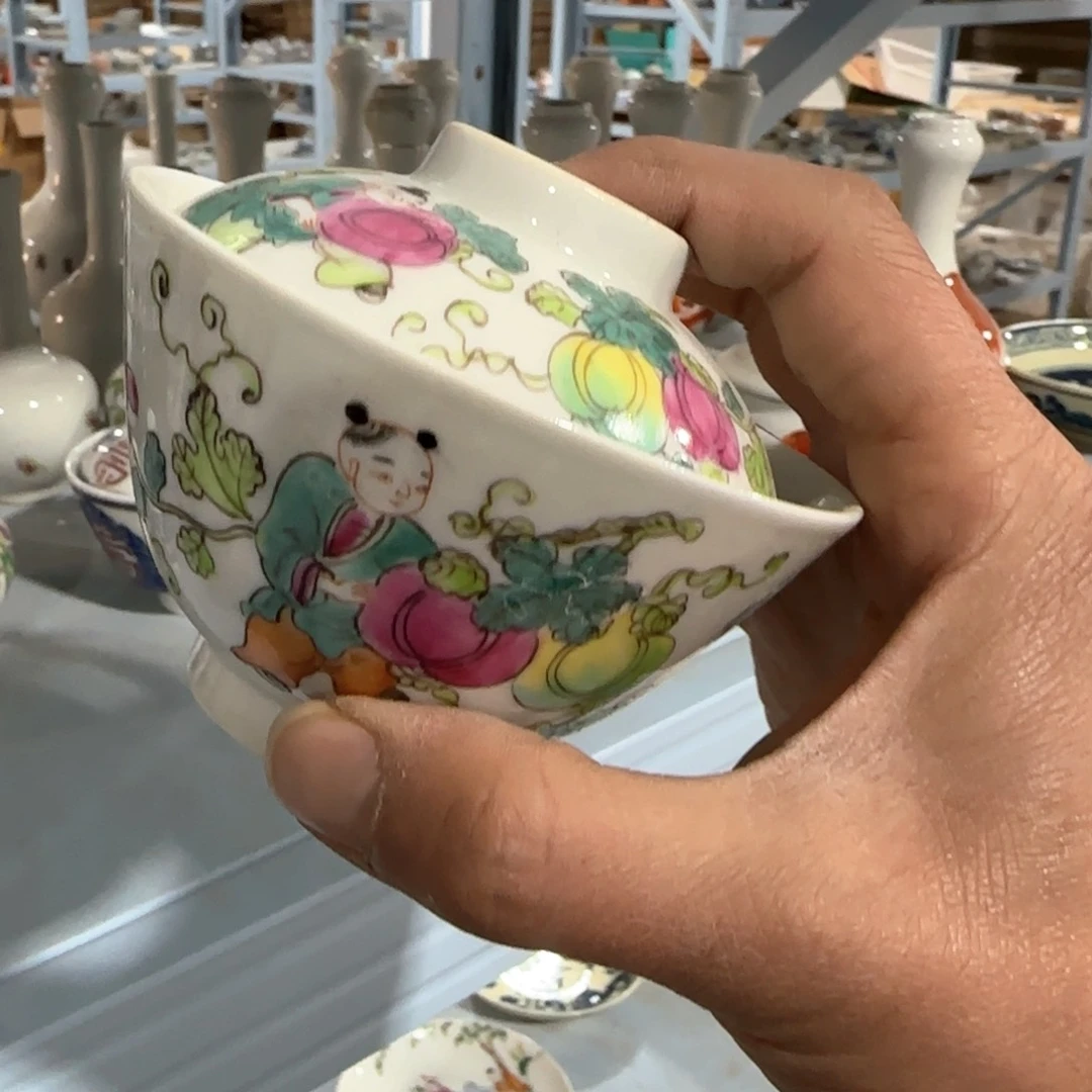 瓷片摆件手绘瓷器全部处理