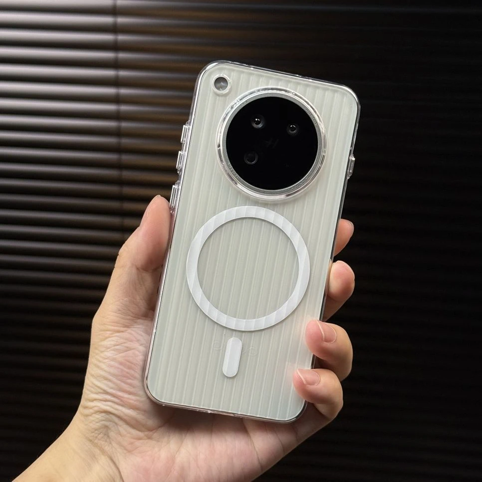 适用OPPOFindX8s手机壳FindX8s+透明瓦楞磁吸壳x8Pro磨砂防摔硬壳