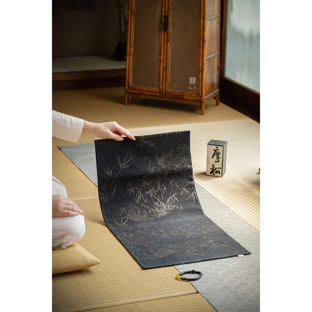 知舍·墨竹茶席34*65CM 茶道零配