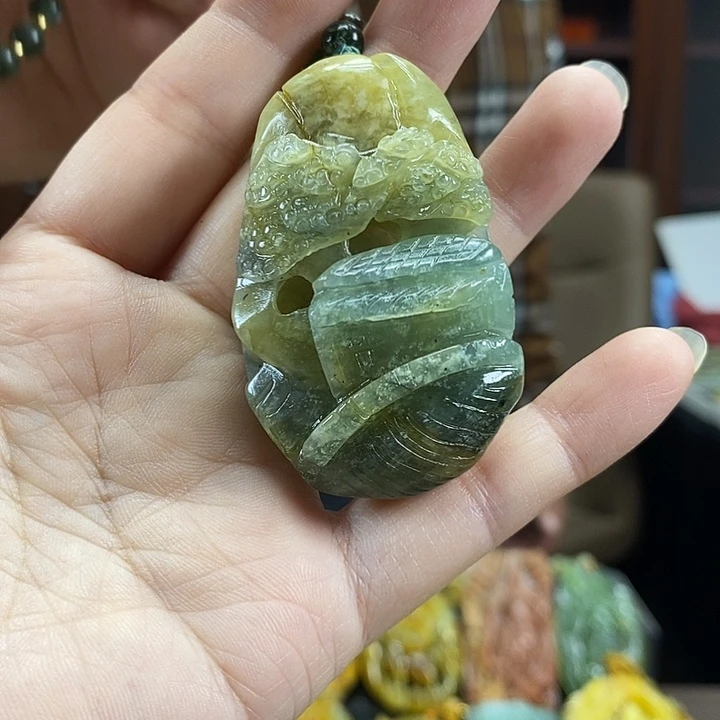 蛇纹石玉未镶嵌颈饰