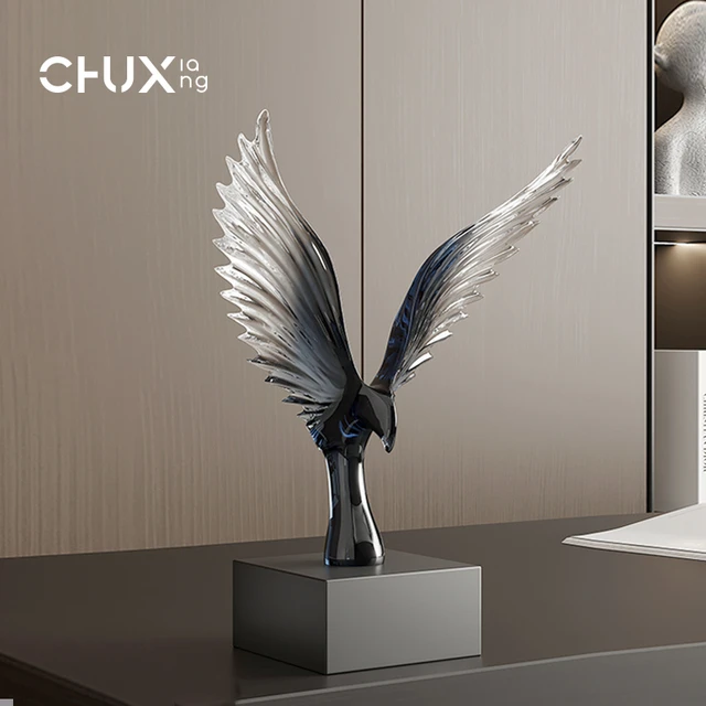 轻奢高档创意摆件大鹏展翅艺术软装现代简约客厅办公室酒柜装饰品
