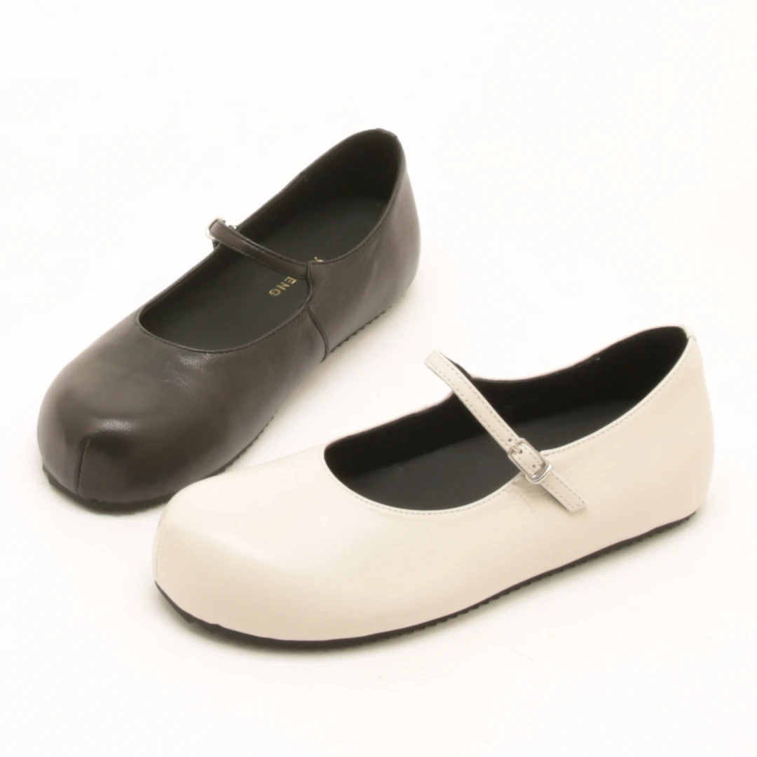 6310春季新款欧货一字扣带玛丽珍女鞋平底浅口圆头豆豆单鞋