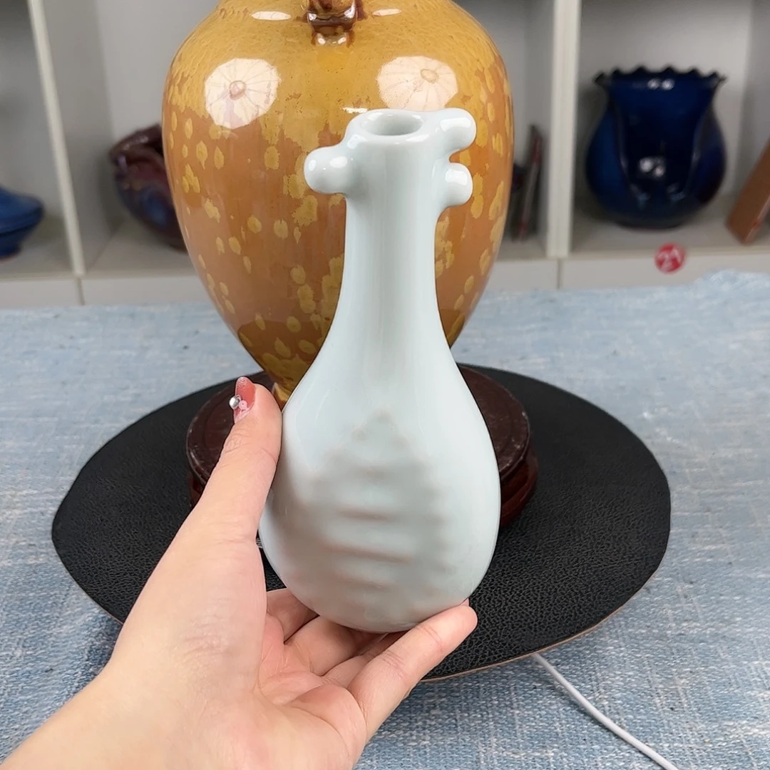 瓷片知音花器摆件