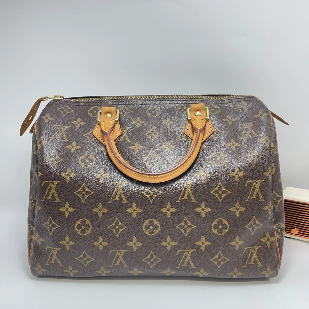 95新 LouisVuitton/路易威登 经典老花speedy30/手提款