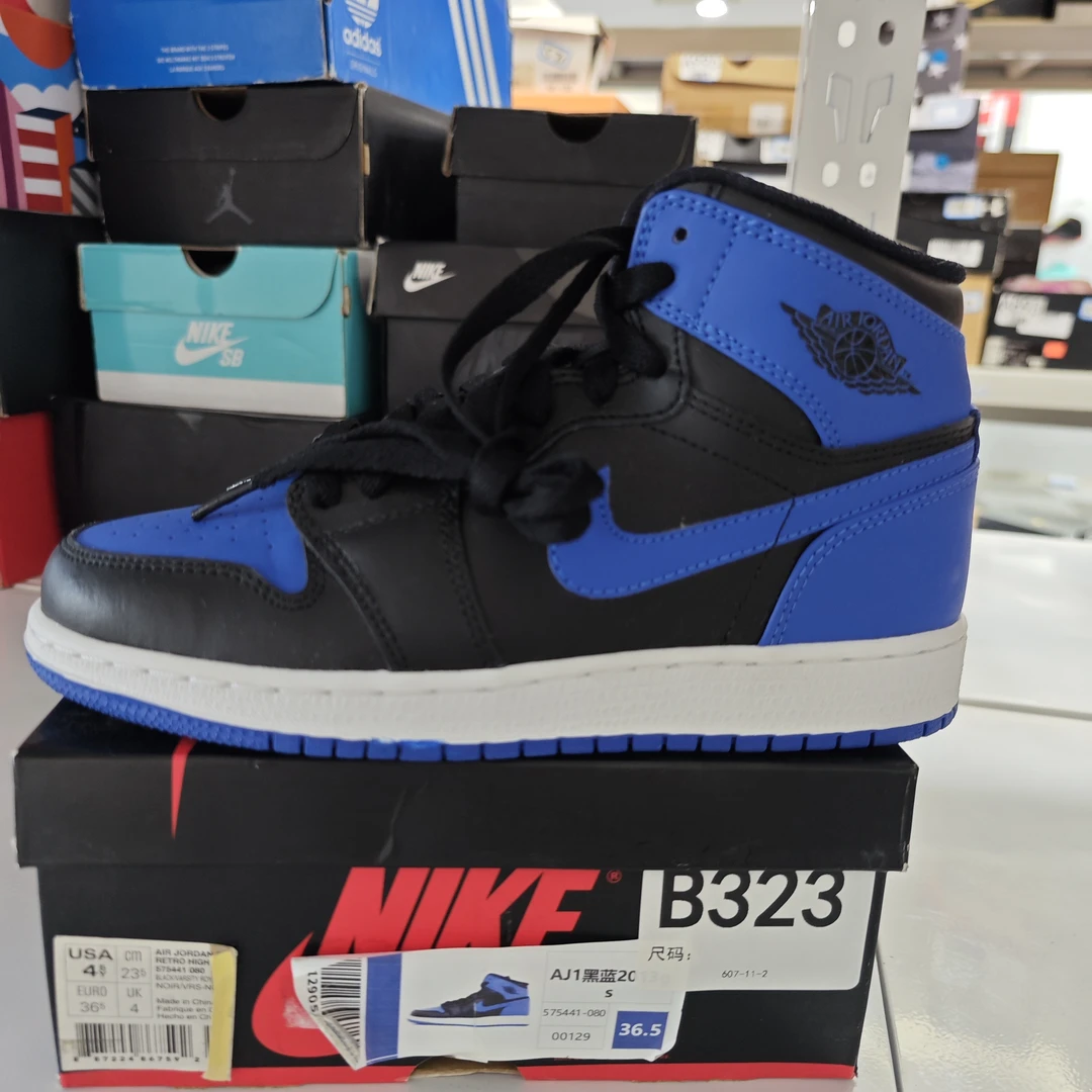 Nike aj1 黑蓝高帮 36.5码 全新原盒 12月14 sun B323