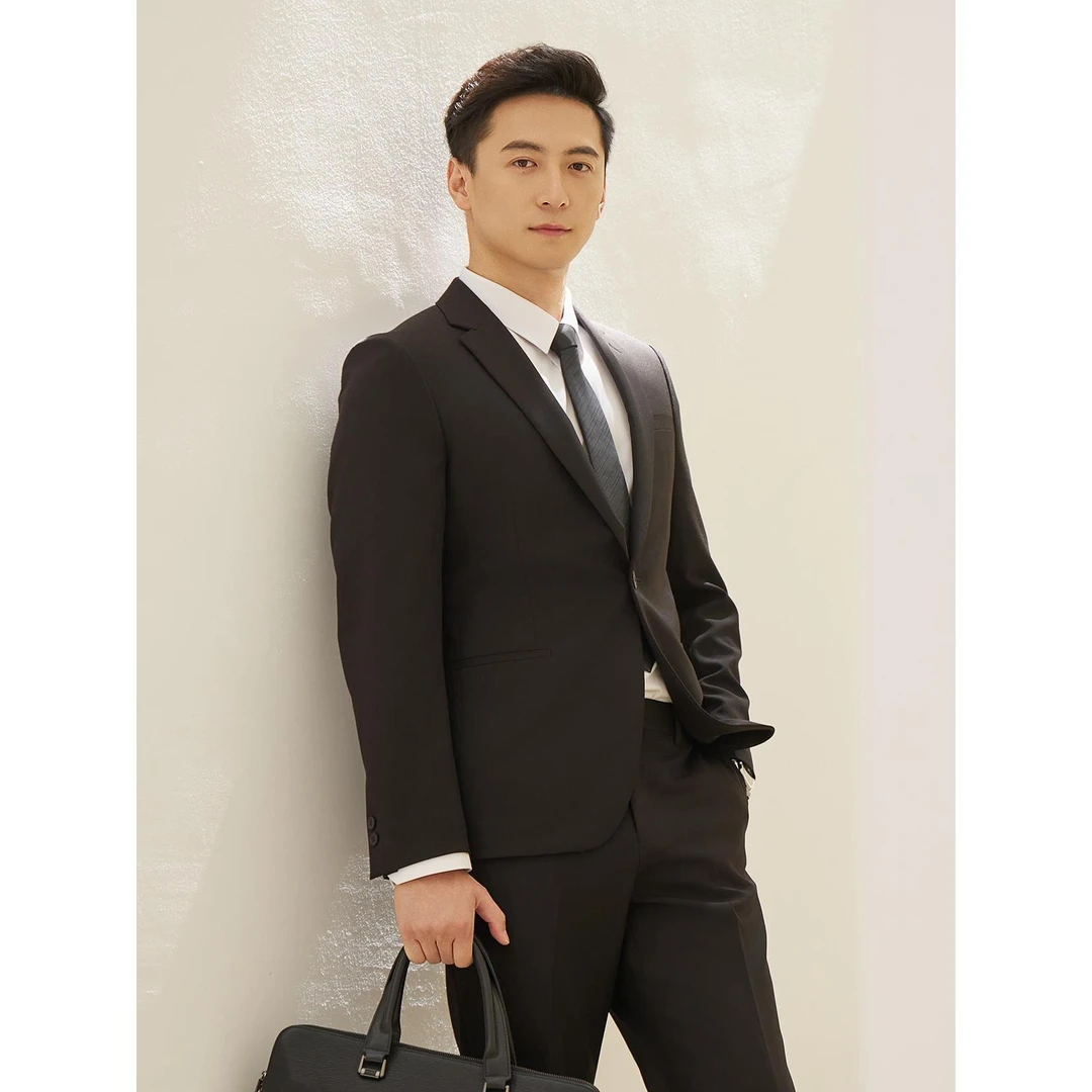 利郎婚礼西服套装男修身结婚西装商务休闲男士帅气西服男士套装