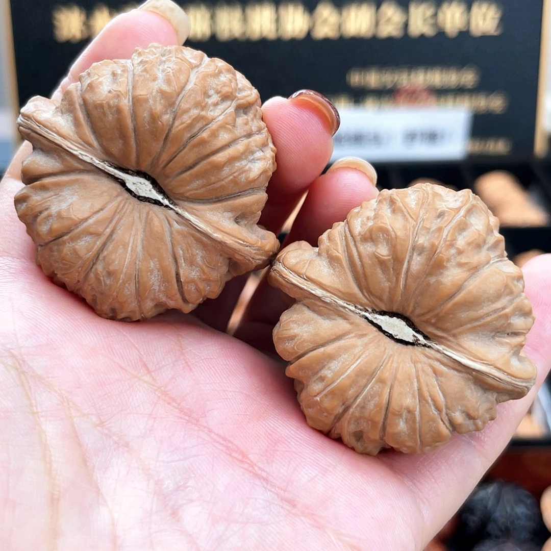 把件文玩核桃45毕业级椭圆深凹一字底➕近正肩45s3