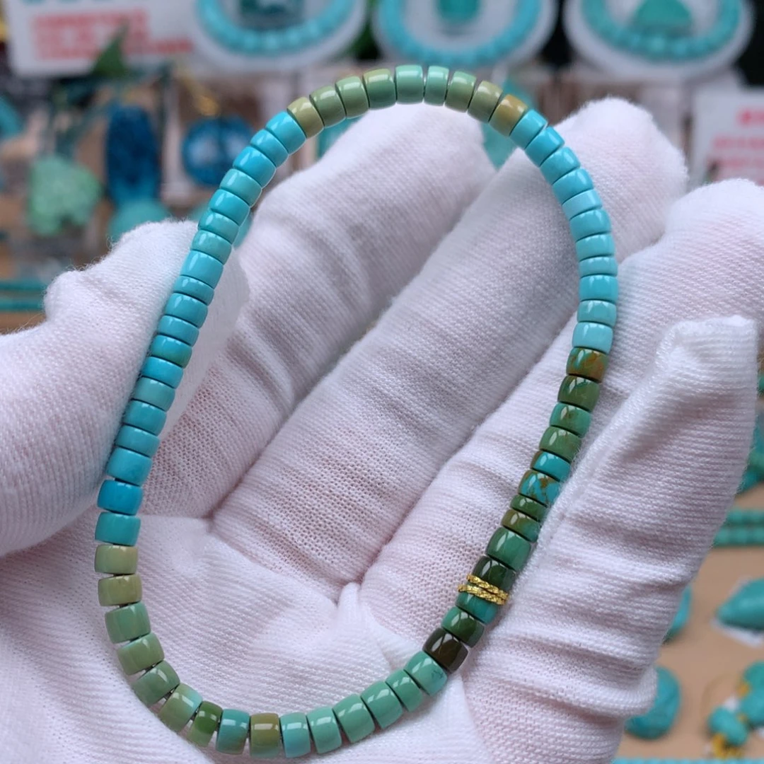 绿松石未镶嵌珠宝奇石4.5mm
